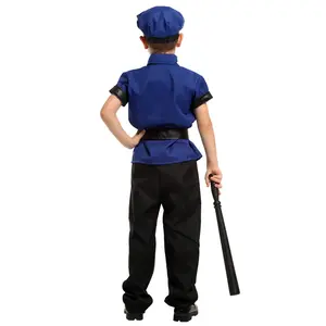 Costume d'officier de Police de luxe pour enfants et Kit de jeu de rôle pour fête de carnaval d'halloween