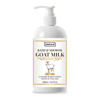 Gel Douche au Lait de Chèvre Niacinamide Centella Asiatica Nettoyage Doux Hydratant pour Peaux Sensibles et Sèches