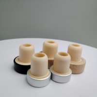 Tapón de botella en forma de T de corcho sintético de 21mm superior de madera personalizado profesional para aceite de oliva