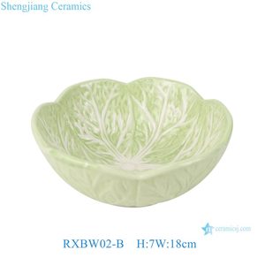 RXBW02-A-B-C-E bol en céramique à motif <span class=keywords><strong>bok</strong></span> choy vert et blanc de haute qualité en stock pour la cuisine de cadeaux de fête de mariage - Product Image 4