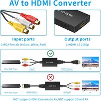 Câble convertisseur AV vers HD, RCA composite femelle CVBS 3 RCA vers adaptateur audio-vidéo, upscaleur 1080P pour lecteur VHS, magnétoscope, lecteur DVD, Wii