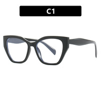 Lunettes anti-lumière bleue tendance, monture PC œil de chat pour femmes, montures de lunettes de créateur personnalisables avec logo