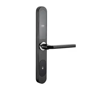 NEW European Standard mortise RFID hotel door lock aluminum alloy smart door lock with key