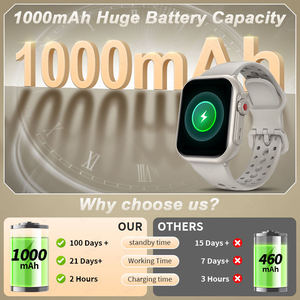 Smartwatch K62 con Batteria da 1000mAh, 5-10 Giorni di Autonomia in Standby, per Chiamate, Monitoraggio Frequenza Cardiaca e Ossigeno nel Sangue, Resistenza all'Acqua IP68 - Product Image 2