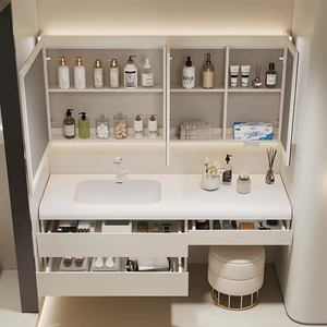 Paquete de diseño de baño moderno personalizado con tocador y espejo inteligente - Product Image 4