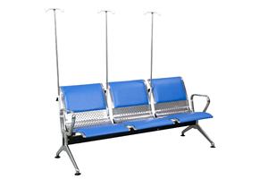 Silla de Transfusión Hospitalaria de 3 Plazas con Soporte para Suero para Pacientes con IV, Cómoda Silla de Espera para Hospital - Product Image 5