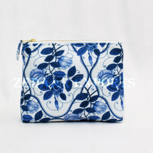 Sacs cosmétiques de voyage de sacs de coton de lin faits sur commande de Offre Spéciale pour les femmes bas quantité minimale de commande l'ODM d'OEM acceptent - Product Image 1