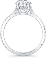 Bague de fiançailles Deloach en argent sterling 925, style vintage, solitaire, sertie à 4 griffes, rhodiée or, pour mariage, fête, anniversaire