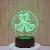 Lampe à illusion 3D LED personnalisée, décoration de chambre pour enfants, lampe de nuit LED 3D en acrylique avec batterie USB, lampe de table LED 3D, lumières 3D pour enfants, cadeau