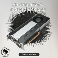 Carte graphique professionnelle Quadro K6000 12 Go 384 bits GDDR5 pour station de travail, rendu et modélisation 3D, prise en charge 4K