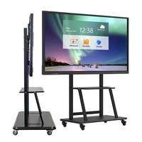 Pantalla Plana Interactiva 4K Ultra HD de 100/110 Pulgadas con Sistema Android/Windows, Monitor de Pantalla Táctil para Sala de Conferencias