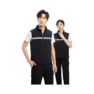 कस्टम चिंतनशील बाहरी बनियान मल्टी-पॉकेट आपातकालीन बनियान स्टैंड कॉलर सुरक्षा परिधान यूनिसेक्स कार्य कपड़ा - Product Image 1