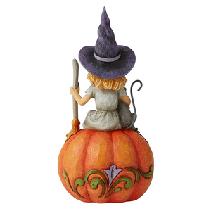 Halloween Frequent Flyer Witch on Pumpkin Figurine Garden Gnome per la decorazione di Halloween - Product Image 2