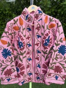 Veste en coton brodée faite à la main de qualité supérieure pour femmes |   Vêtements d'extérieur écologiques, respirants, floraux, mode bohème d'hiver - Product Image 6