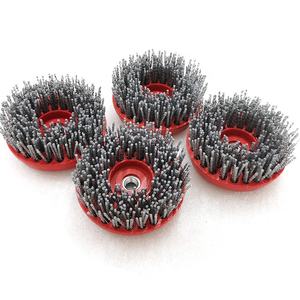 <span class=keywords><strong>Brosse</strong></span> de disque de polissage abrasif de matériel rotatif d'approvisionnement d'usine 100mm 5/8 "-11 brosses abrasives antiques de granit de carbure de silicium - Product Image 6