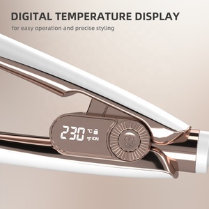Outil de coiffage électrique professionnel, fer à lisser et à boucler portable avec plaques en titane MCH ioniques, pour soins à la kératine - Product Image 6