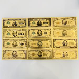 24K金箔入り紙幣 1928年米国ドル紙幣 模造紙幣 デジタル印刷 24K金箔ドル紙幣 - Product Image 1