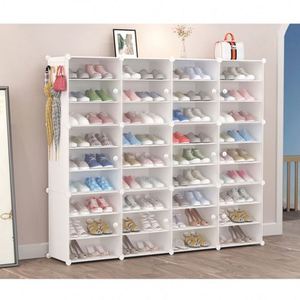 Meuble <span class=keywords><strong>à</strong></span> chaussures moderne en plastique PP et tubes en fer, élégant range-chaussures <span class=keywords><strong>à</strong></span> 5 niveaux - Product Image 5