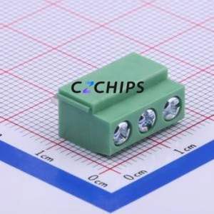 DB126V-5.0-3P-GN Screw Terminal Block Through hole Component (THT),P=5mm Connector 1x3P 5mm Green Through Hole - Product Image 2