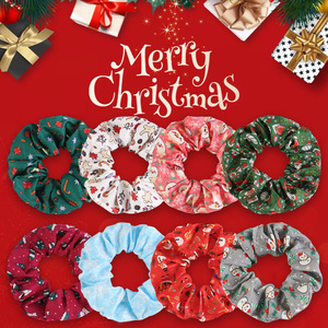 Wholesale Christmas <strong>Hair</strong> Scrunchies Snowman Santa Christmas Tree Pattern <strong>Festive</strong> Party <strong>Hair</strong> Ties <strong>Hair</strong> <strong>Accessories</strong> for Women - Product Image 3