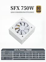 Alimentation électrique ATX 80 Plus Switch Mini ITX 500W-750W entièrement modulaire 8 broches blanche pour PC, meilleure efficacité, application serveur/ordinateur de bureau