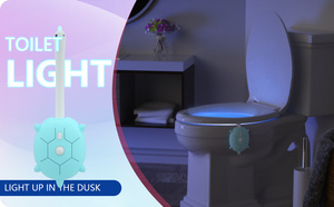 Luz Nocturna Inteligente LED con Sensor de Movimiento para Inodoro, OEM ODM, Funciona con Batería, Lámpara para Inodoro con Sensor de Luz para Baño - Product Image 6
