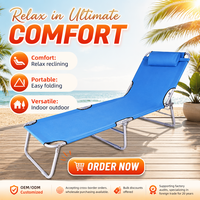 Fauteuil inclinable compact et portable en alliage d'aluminium de haute qualité, style moderne et minimaliste, pour bureau, hôpital ou camping, usage individuel.