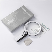 Loupe à main LED avec grande lentille HD haute puissance en acrylique pour la lecture des seniors