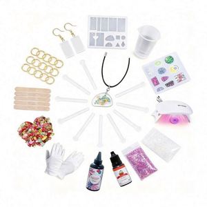 Handmade Accessories <b>Resin</b> Jewelry Making <b>Kit</b> with Transparent Hard Cure UV Light Mold Tools for Creative Crafts Model Keychain - Product Image 5