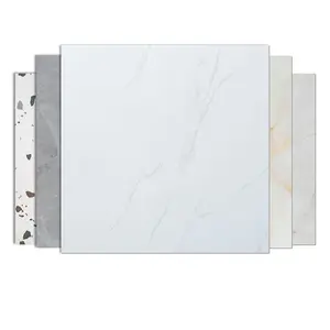 White Marble Floor Tile Sticker Waterproof Pvc Flooring Self Adhesive Plastic for Office 609.6*609.6 mm PVC Modern Indoor