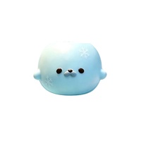 Jouet anti-stress mignon en forme de phoque, jouet à presser en PU à récupération lente, boîte en PVC, vente en gros