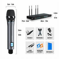 Microphone sans fil portable UHF, système de microphone sans fil True Diversity pour l'église et les conférences