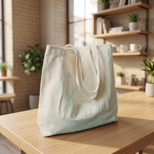 Sacs en toile de coton durables, fabricant OEM, applications promotionnelles, impression de logo personnalisé, sacs fourre-tout réutilisables - Product Image 6