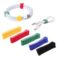 Organisateur de câbles pour ordinateur portable réutilisable et écologique, attaches autocollantes pour câbles, attaches à boucles et crochets