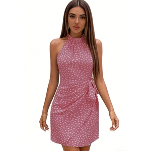 Vestidos de Mujer con Cordones, Estampado de Lunares, Volantes, Sin Mangas y Cintura Ajustada, a la Moda - Product Image 3