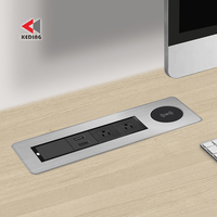 Multiprise de table rotative automatique avec prises escamotables intégrées (types A-B-C-G), 10A 20W, avec ports USB et chargeur sans fil