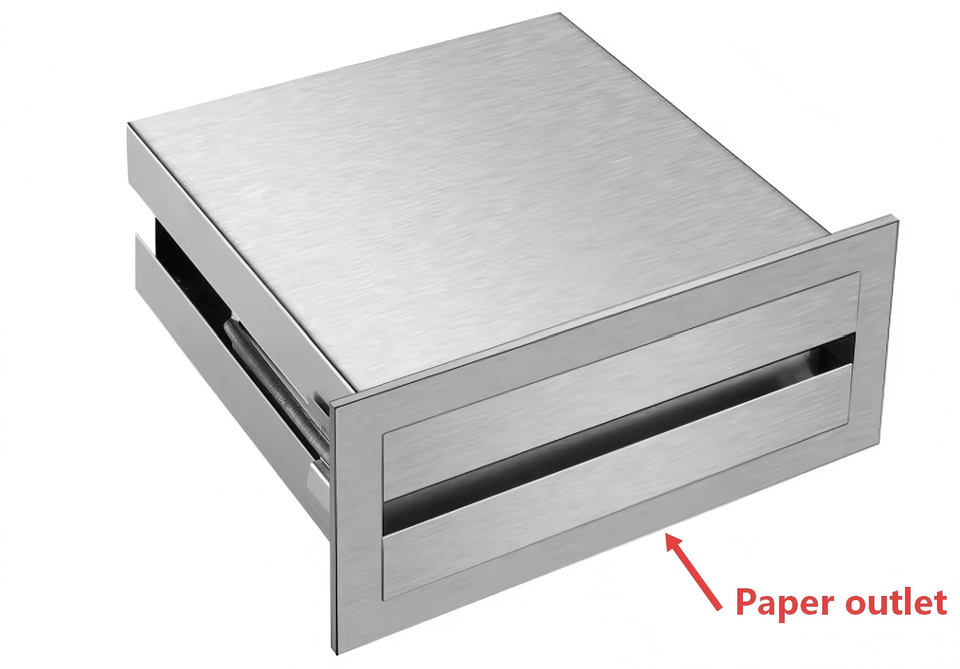 SUS304 Recessed Tissue Dispenser Concealed Stainless Steel Paper Holder ...