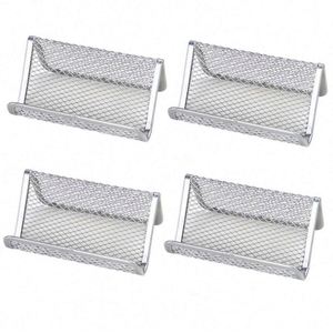 Présentoir de cartes de visite en métal maillé, support de rangement de bureau pour cartes nominatives - Product Image 2