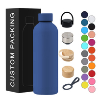 Bouteilles d'eau isothermes en acier inoxydable à double paroi, 500 ml, anti-fuite, performance thermique 12-24h, écologiques