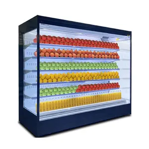 Fabricantes e fornecedores multideck exibir resfriador aberto frigorífico para bebidas