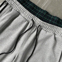 Fabricant de pantalons baggy décontractés sur mesure pour hommes pantalons de survêtement à rayures latérales et à double taille large pantalons de jogging grande taille streetwear
