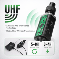 Système de monitoring intra-auriculaire sans fil UHF avec écran TFT, double canal audio pour la surveillance des performances de groupe en direct et des systèmes de sonorisation