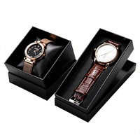 Boîte de présentation de montre de luxe haut de gamme rectangulaire à motif crocodile avec couvercle et base en papier spécial, modèle SBH21, vente en gros