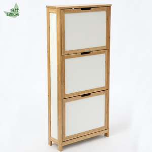 <span class=keywords><strong>Meuble</strong></span> à chaussures moderne à 3 niveaux en bambou et MDF, étagère à chaussures autoportante, organisateur de rangement <span class=keywords><strong>pour</strong></span> l'<span class=keywords><strong>entrée</strong></span>, le couloir et les petits espaces, meubles de maison - Product Image 2