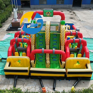 Fabbrica commerciale PVC parco giochi all'aperto carnevale 5 in 1 sfida interattiva giochi sportivi corsa ad ostacoli gonfiabile per la vendita - Product Image 3