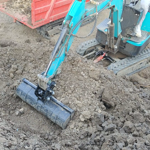 Mini-excavatrice de 0,8 à <span class=keywords><strong>2</strong></span> tonnes avec godet de chargement et de nivellement de grande capacité, godet de grande capacité de 0,8 à <span class=keywords><strong>2</strong></span> tonnes, godet de nivellement pour mini-excavatrice - Product Image 5