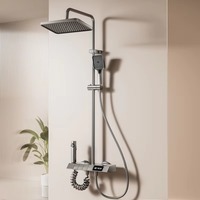 Salle de bain numérique cascade murale salle de bain système de douche ensemble pluie piano massage intelligent ensemble douche ensemble complet de douche