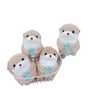 <span class=keywords><strong>Porte</strong></span>-clés en peluche Otter mignons et design, jouets en peluche Otter Kawaii, breloques pour sac à dos, pendentifs de mode - Product Image 1