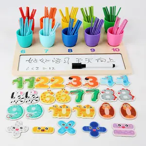 Wooden Magnetic Digital Counting Stick Calculation Preschool Learning Math Number Educational Montessori Materials Toy For Kids
