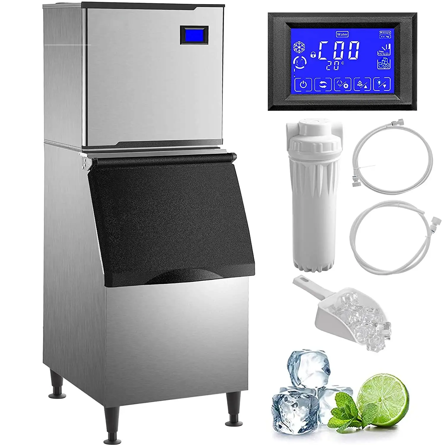 工業用商業製氷機カウンターディスプレイ冷凍庫工場製氷機価格